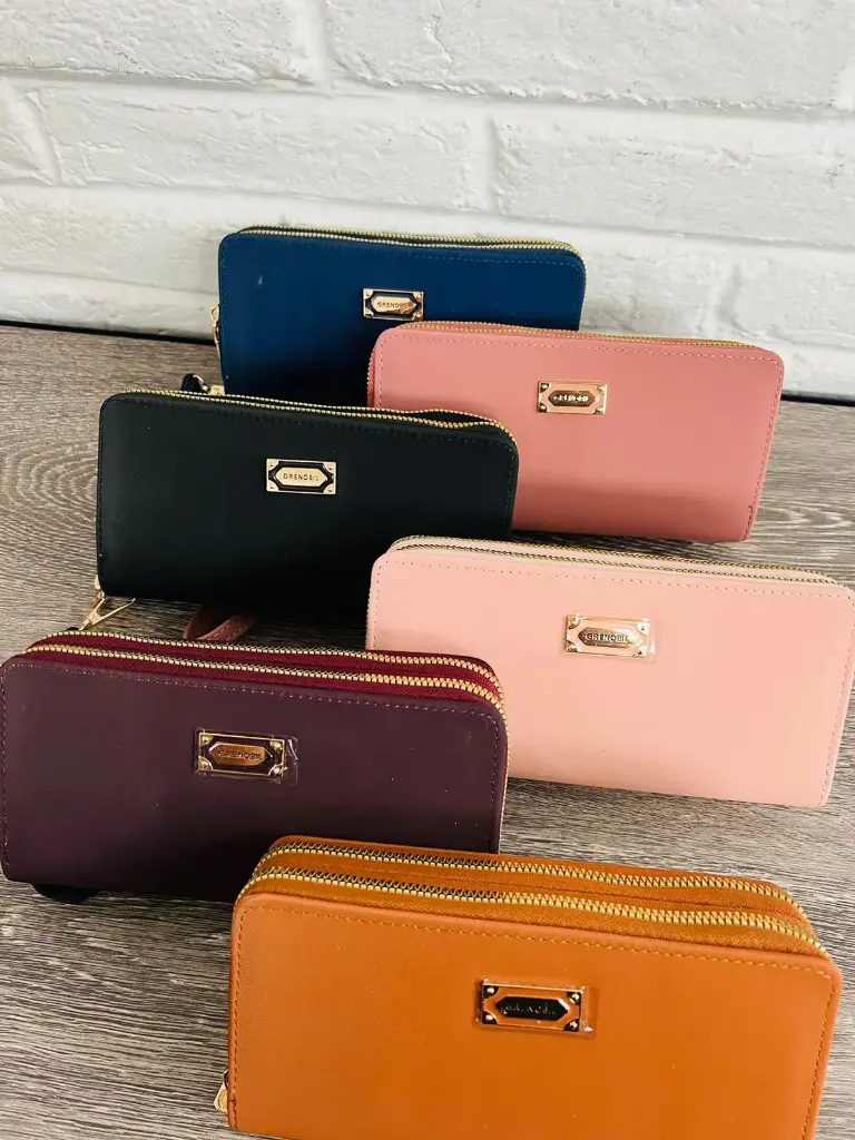 Cartera doble cierre GRENOBIL Beige