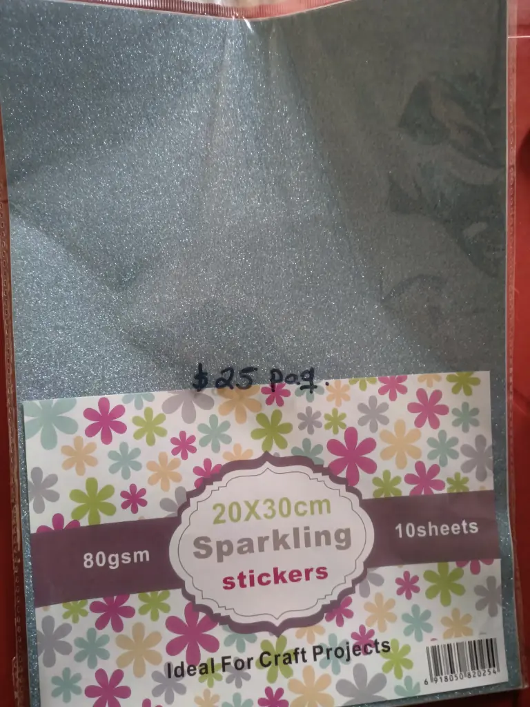 Hoja brillante pegatina grande