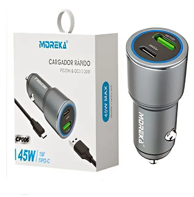 Cargador USB y USB C (Vehículos) MOREKA CP90068