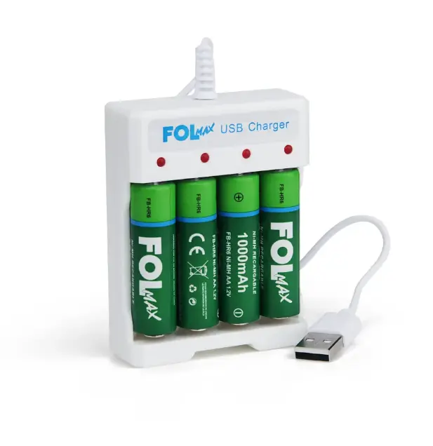 Cargador 4 pilas USB FOLMAX FP-U8